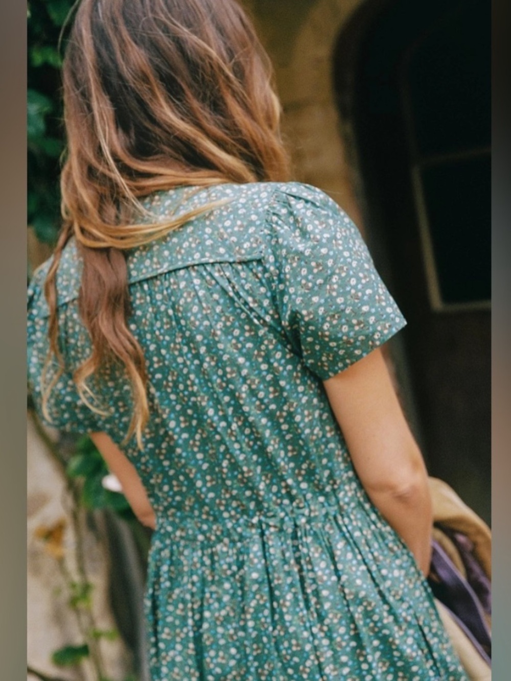 Christy Dawn Green Floral Wrap Dress - Picture 4 of 13